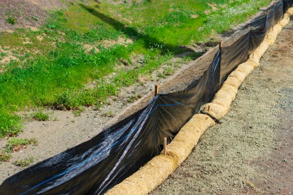 Straw Wattle Installation in Sun City
